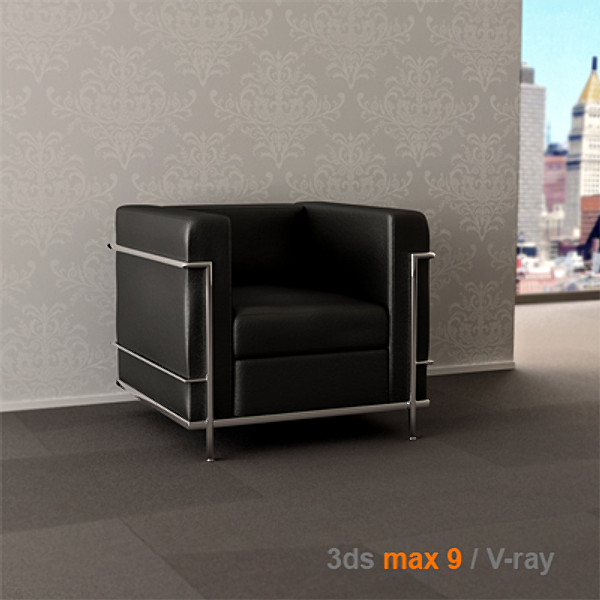 3ds max le corbusier lc2 2 - chair 05 by lajhar